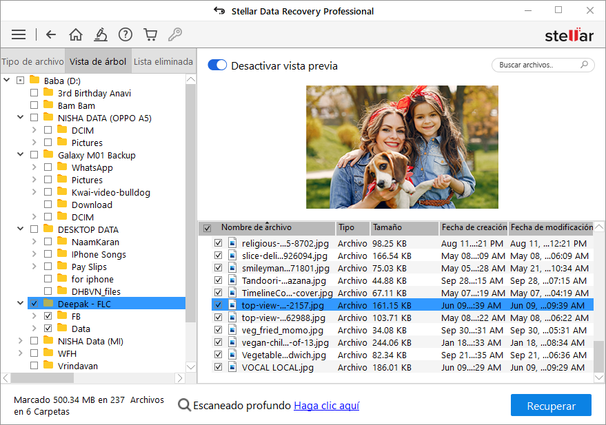 Escanear y Recuperar