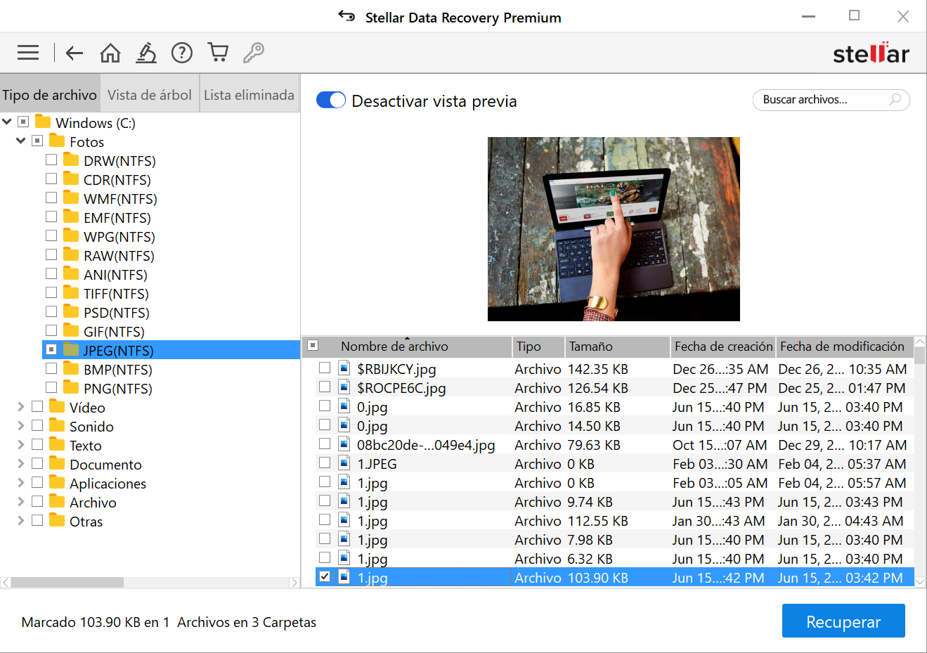 Escanear y Recuperar