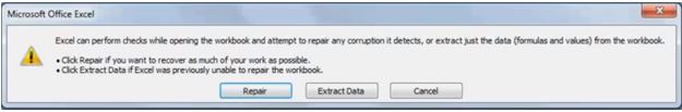 修复Excel 2007文件