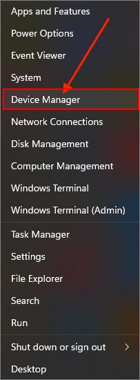 open device manager
