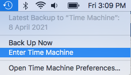 Enter Time Machine