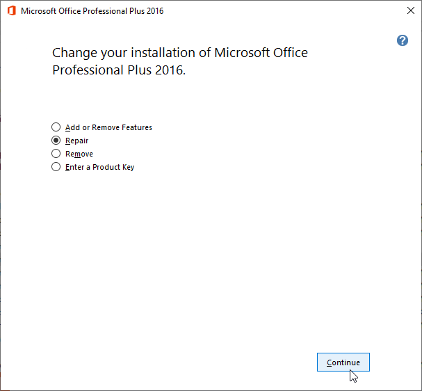 修复Microsoft office安装