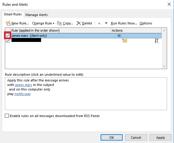 规则和警报窗口