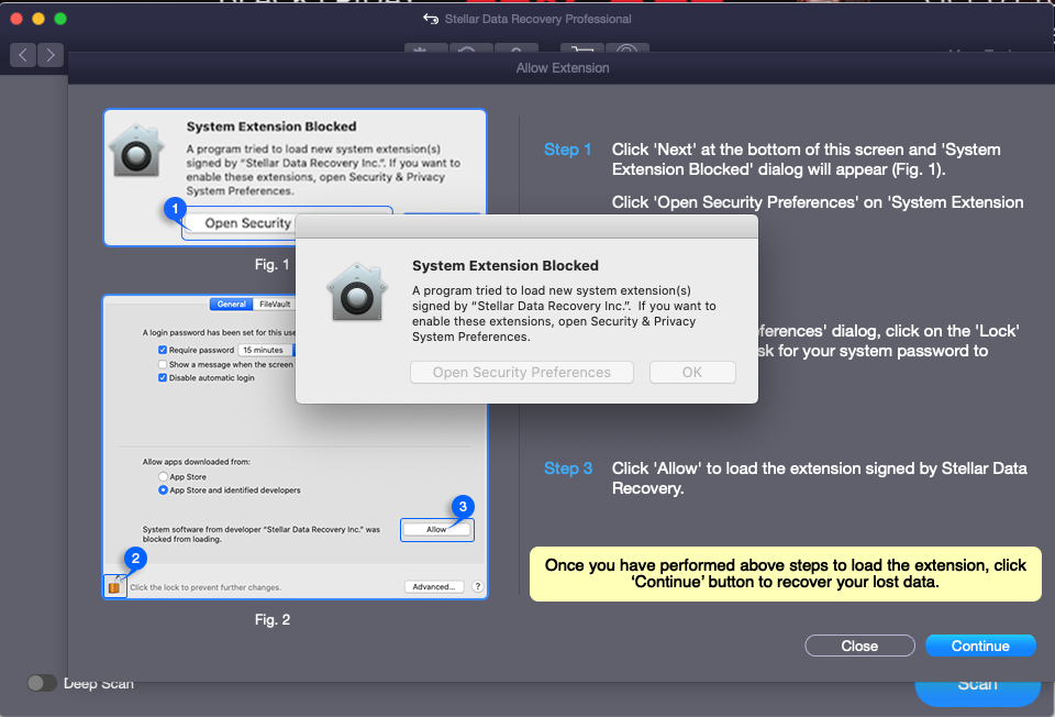 单击打开安全首选项