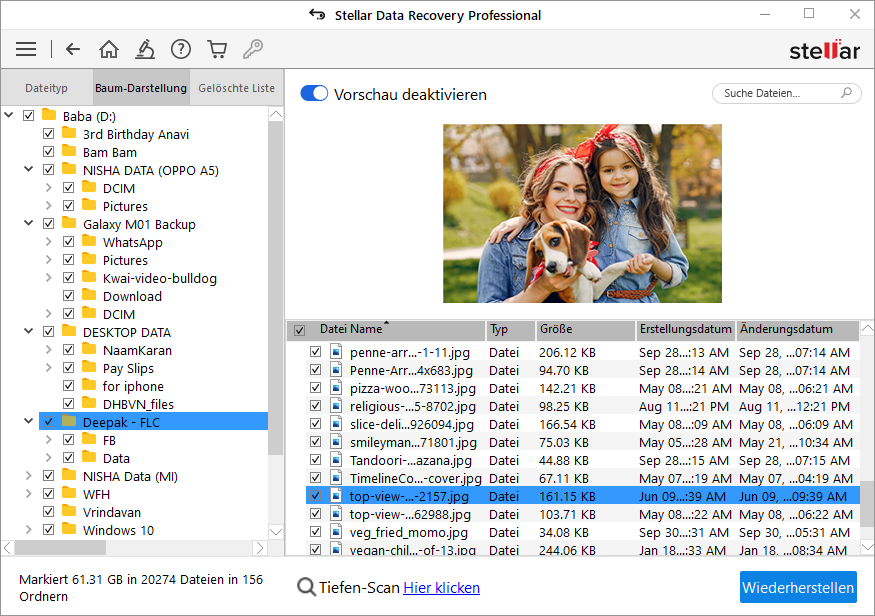Scannen & wiederherstellen