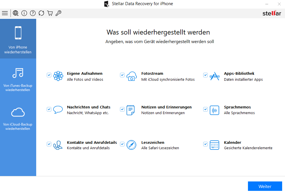 Stellar Datenrettung <s:1> r iPhone