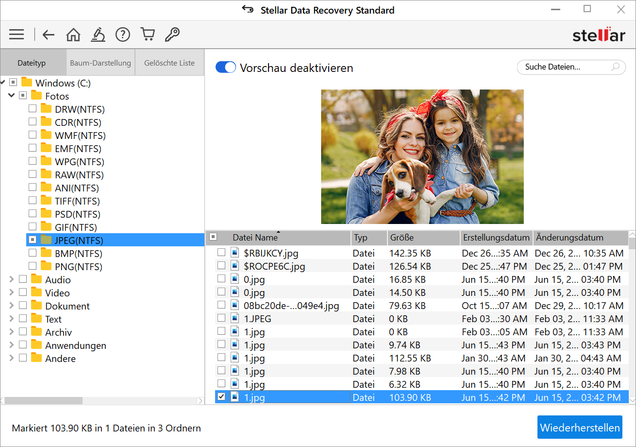 Scannen & wiederherstellen
