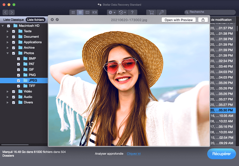 Previsualiser & recuper
