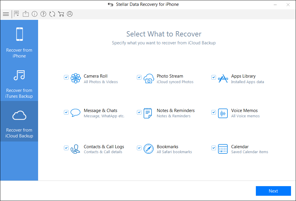 从iCloud Backup恢复数据