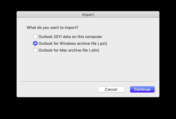 Outlook for Windows归档文件
